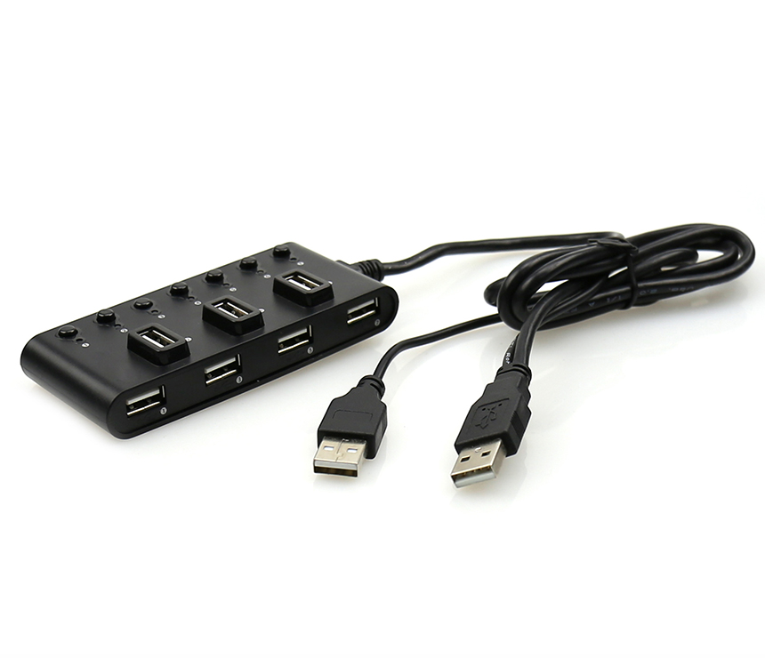 H255 USB 2.0 7 Ports Hub with Switch